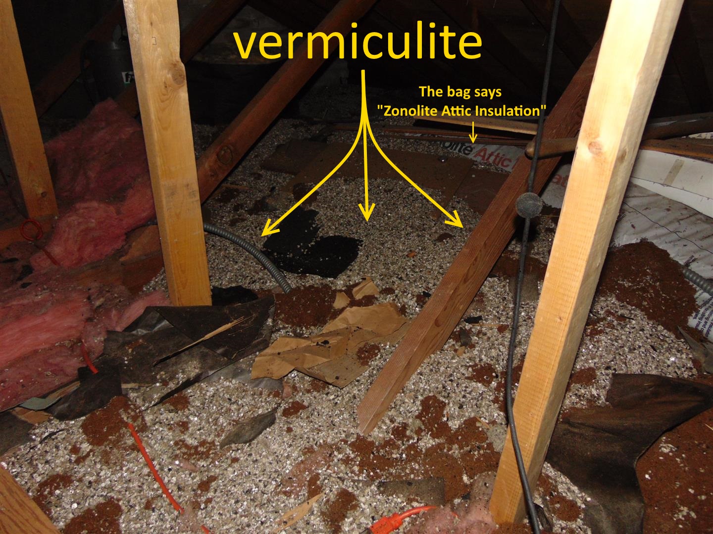 Asbestos best sale attic insulation